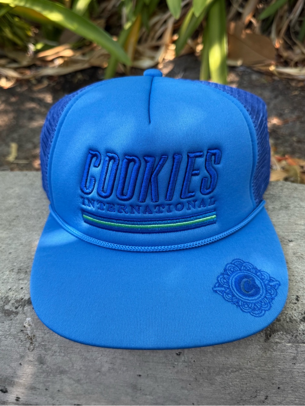 Cookies Blue Costa Azul Trucker Snapback Hat Rope Embroidered Graphics NWOT